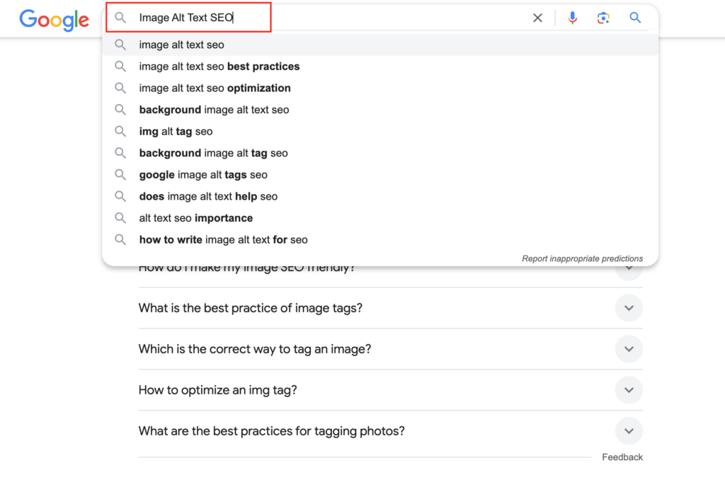 Image Alt Text SEO