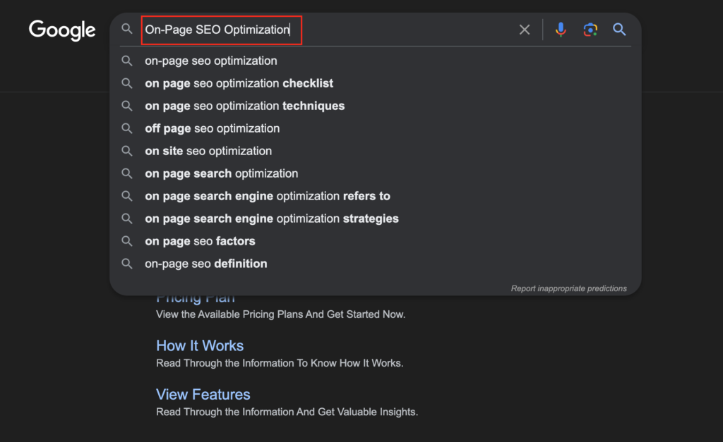 On-Page SEO Optimization